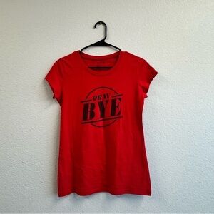 Wound Up Red 'Okay Bye' Graphic Tee